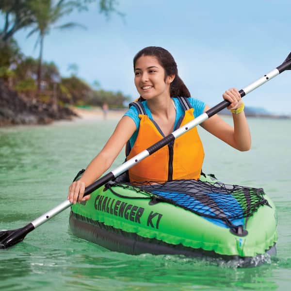 INTEX Challenger K1 1-Person Inflatable Sporty Kayak And Pump 68305EP-WMT Home Depot