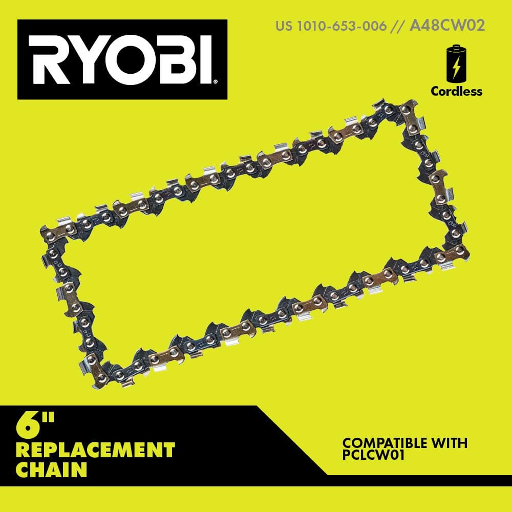 RYOBI 6 in. 0.043 Gauge Replacement Chainsaw Chain, 28 Links (Single ...