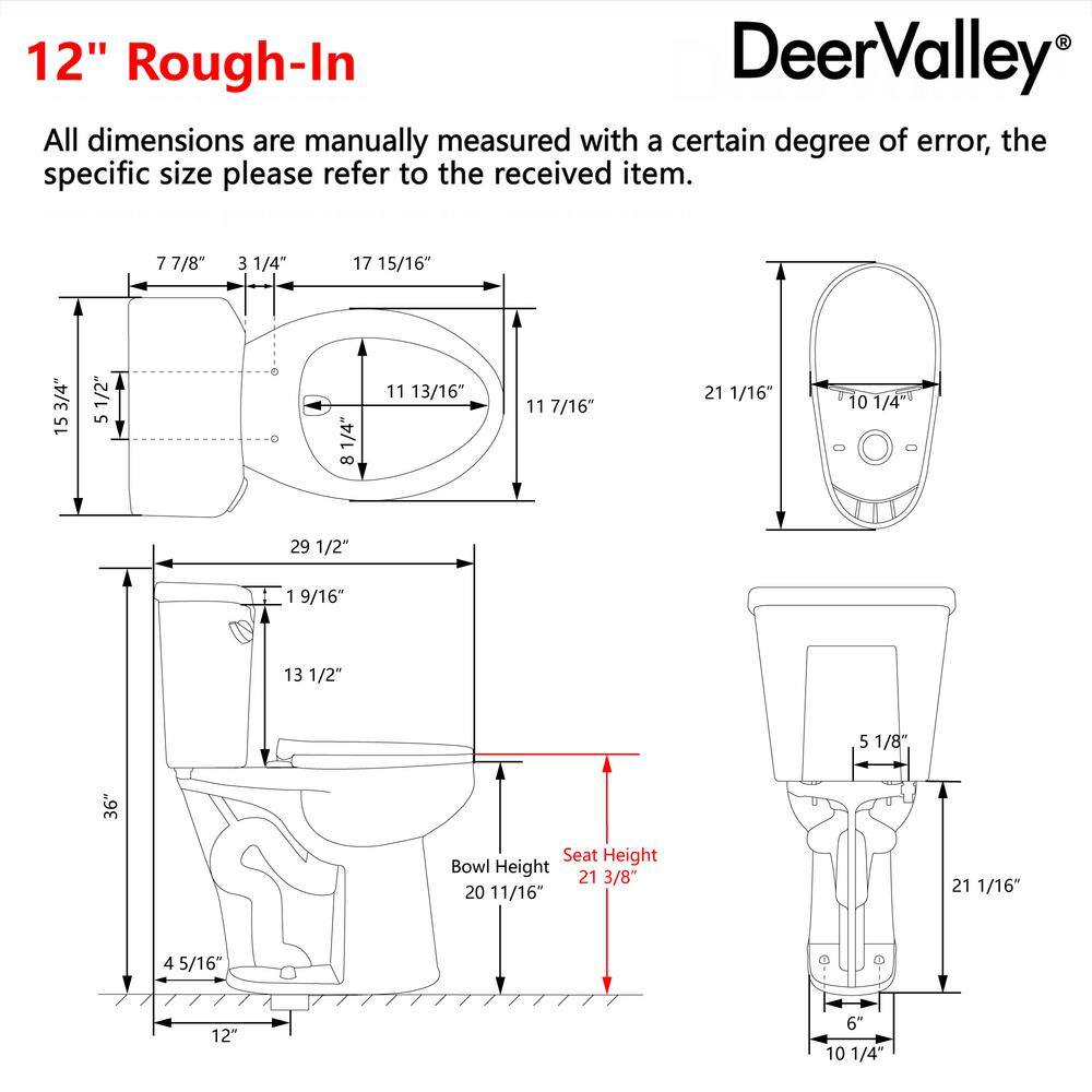 21-Inch White Ceramic Elongated High Efficiency Toilet