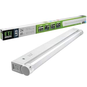 24 inch Linkable LED Beam Adjustable Under Cabinet Strip Light Plug In or Hardwire 3000K to 2700K Dimmable