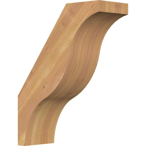 Ekena Millwork 5 1/2"W x 14"D x 18"H Funston Smooth Knee Brace, Western Red Cedar