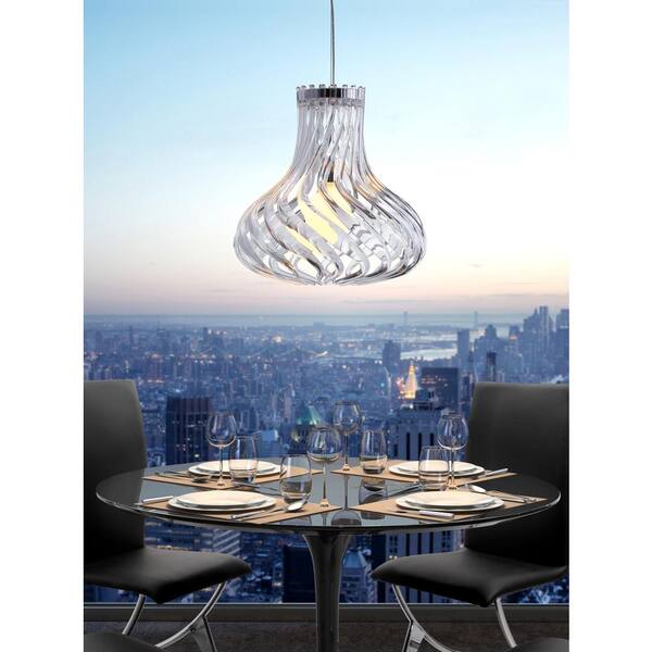 ZUO Tsunami 1-Light Clear Ceiling Lamp