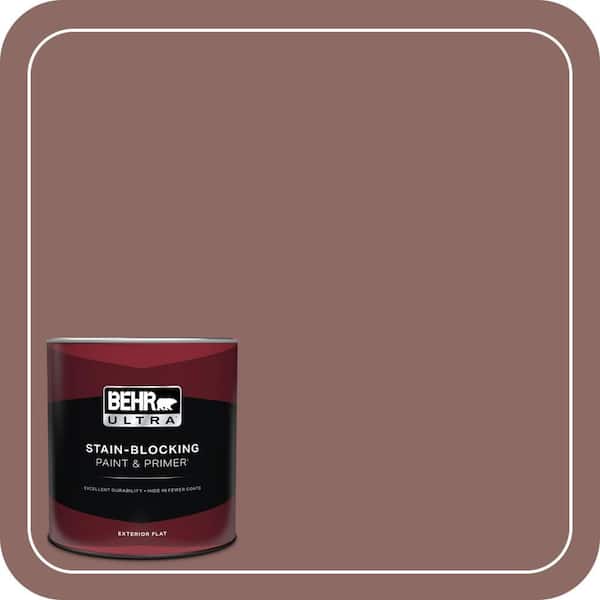 BEHR ULTRA 1 qt. #700B-5 Red Stone Flat Exterior Paint & Primer