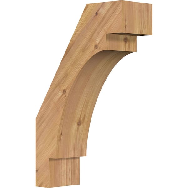 Ekena Millwork 5 1/2"W x 14"D x 22"H Merced Smooth Knee Brace, Western Red Cedar