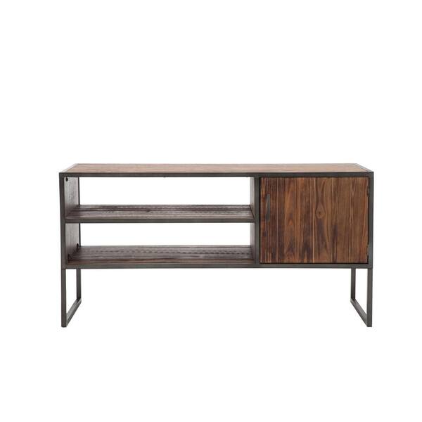 Crawford & Burke Stolk 48 in. Drift Wood TV Stand Fits TVs Up to 55 in. with Storage Doors