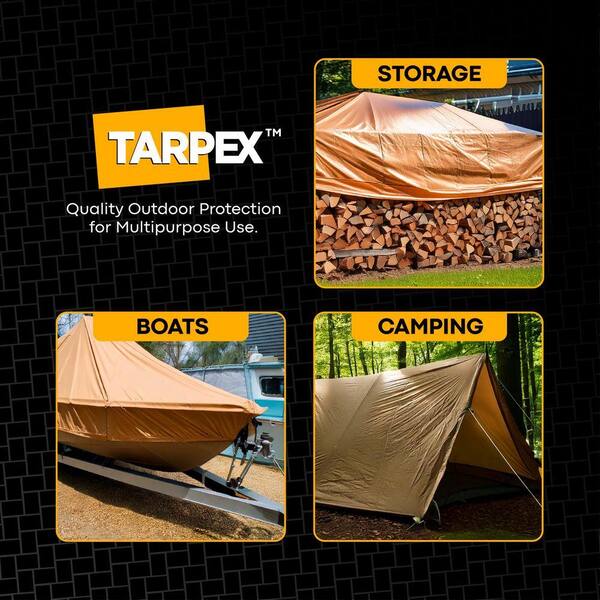 Tarpex 12 Mil Extra Heavy-Duty Polyethylene Tarp 30 ft. x 40 ft
