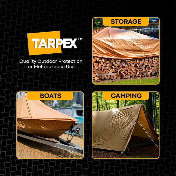Tarpex 12 Mil Extra Heavy-Duty Polyethylene Tarp 6 ft. x 10 ft