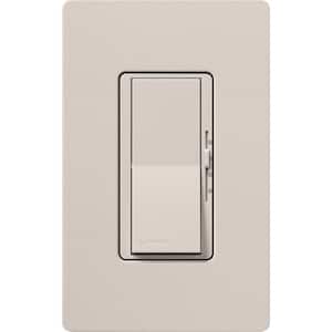 Diva 3-Speed Fan Control and Light Switch, Single-Pole/3-Way, 1.5A Fan/1A LED, Taupe (DVSCFSQ-LF-TP)