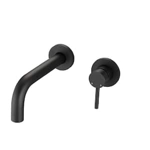 SWUG Single Handle Wall Mount Faucet with Water and Temperature Flow Control in Matte Black