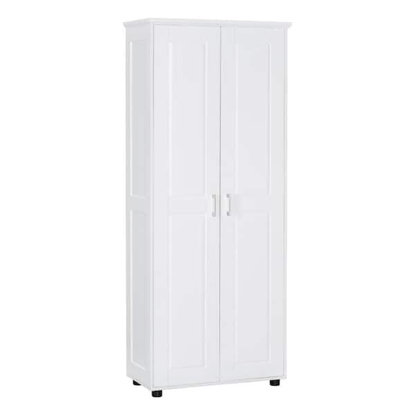 29.25-in W x 14.60-in D x 71.25-in H Ready to Assemble Floor Base Bath Storage Cabinet with Doors, Wall Cabinet in White
