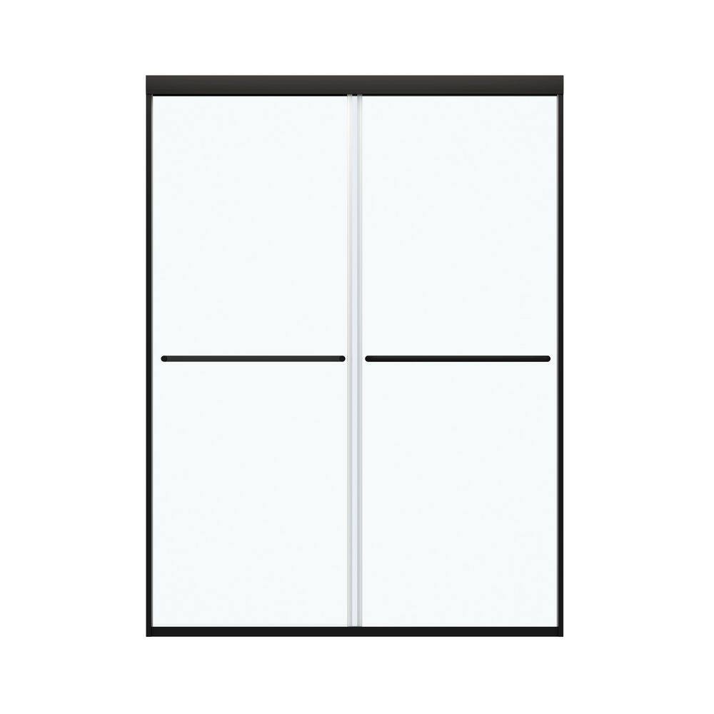 Vitrina 54 in. W x 70 in. H Double Sliding Frame Tub Door in Matted Black with Clear Tempered Glass price history on PriceWatchPro