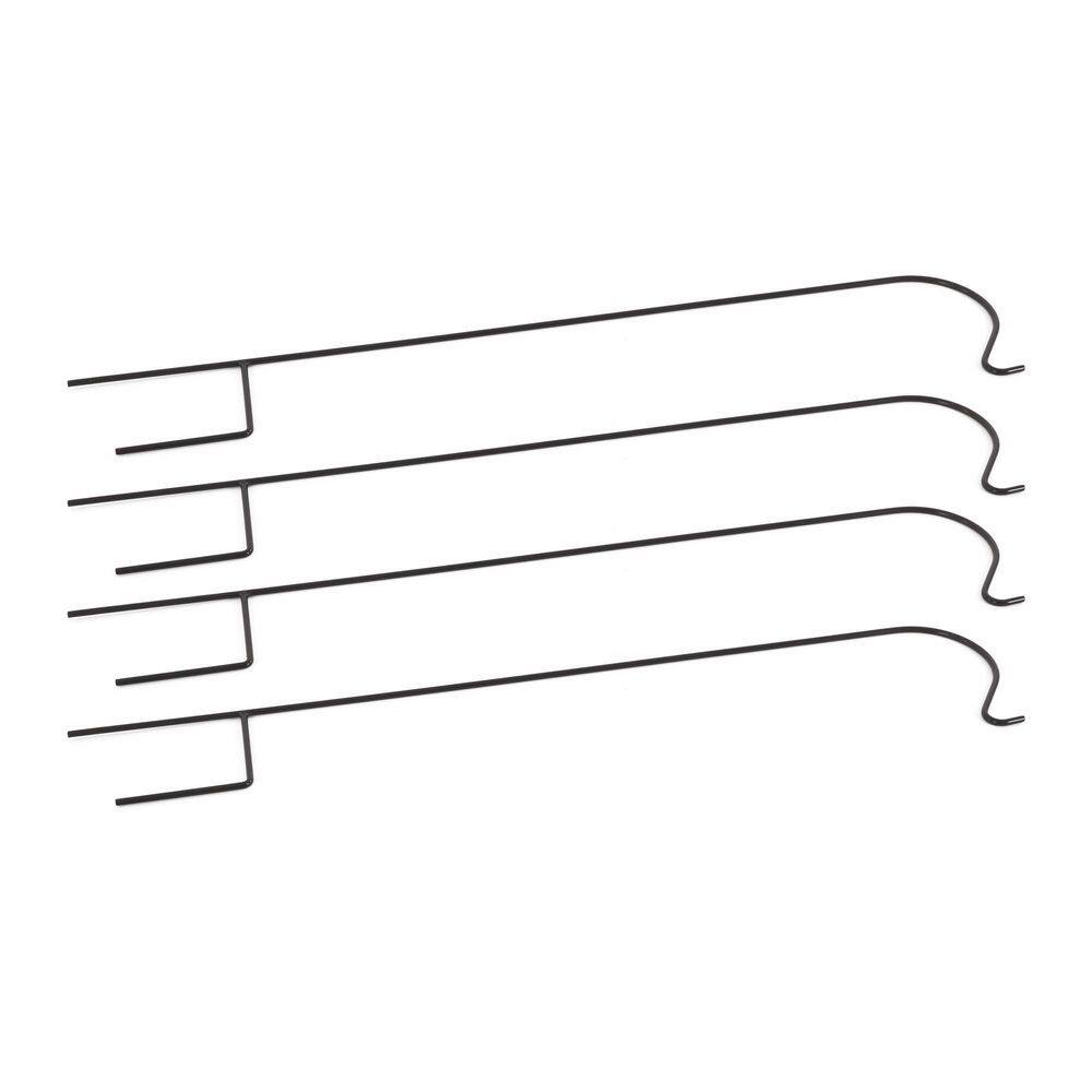 Ashman Black 65-Inch Steel Shepherd Hook for Outdoor Decor, 4 Pack