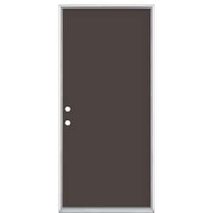 36 in. x 80 in. Flush Right-Hand Inswing Willow Wood Painted Steel Prehung Front Exterior Door No Brickmold