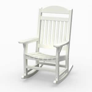 Heritage White Traditional Rocking Chair Plastic Outdoor Rocking Chair