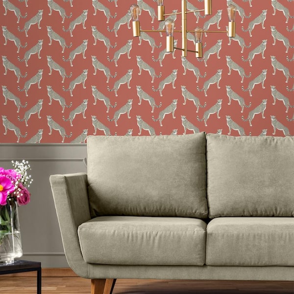 Guepardo Coral Peel and Stick Wallpaper