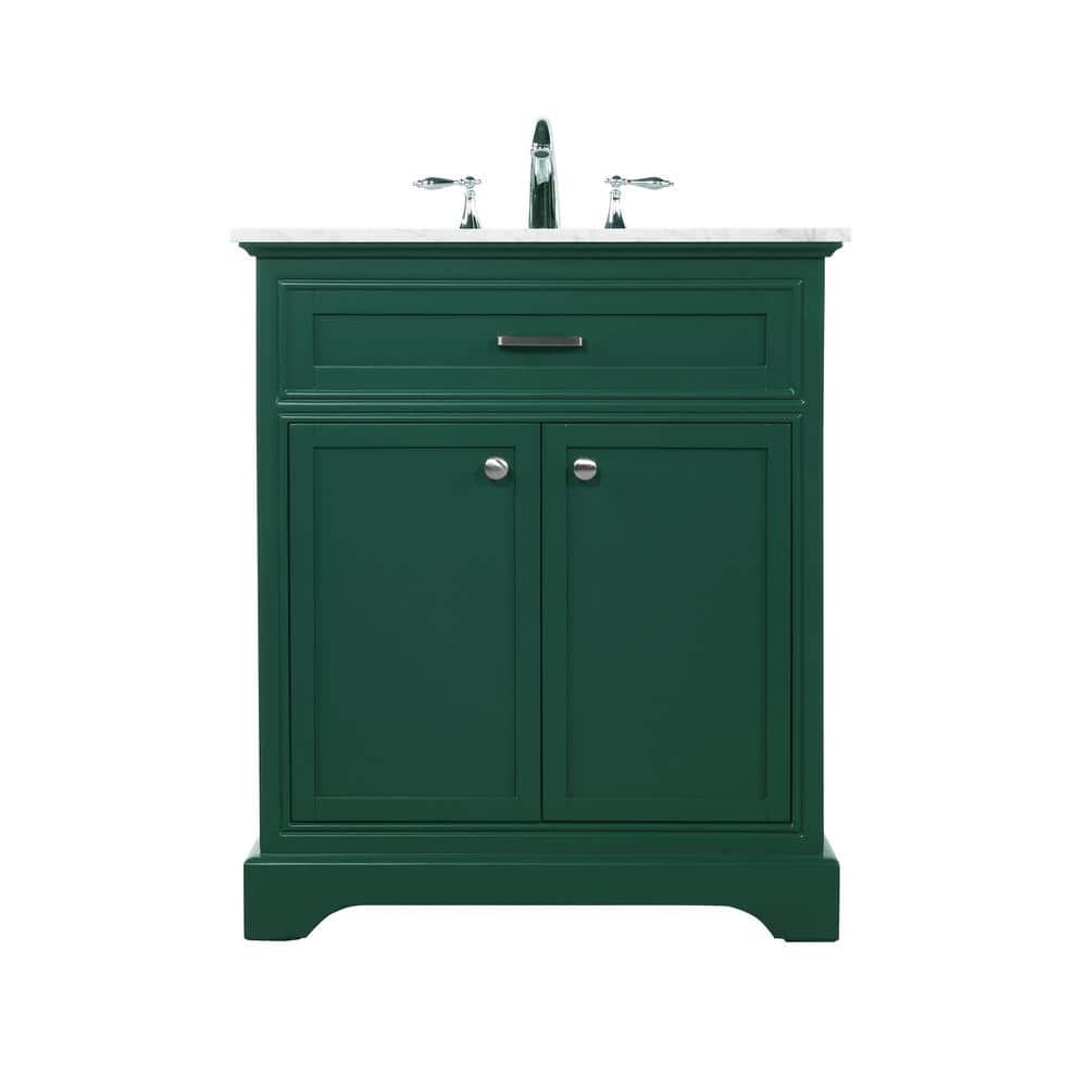 Simply Living 30 in. W x 21.5 in. D x 35 in. H Bath Vanity in Green with Ca