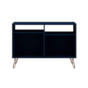 Rockefeller 39.37 in. Tatiana Midnight Blue TV Stand Fits TV's up to 32 in. with Cable Management