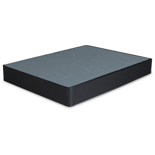 Benjara Gray Metal Frame Queen Platform Bed with Removable Fabric Cover