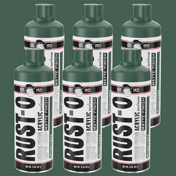 Unbranded 11 oz. Rust-O Matte Wilderness Spray Paint (Case of 6)