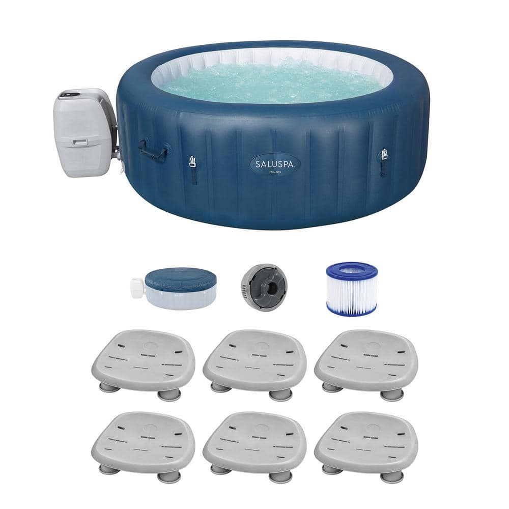 SaluSpa Milan 6-Person 140-Jet Inflatable Hot Tub with Spa Seat (6-Pack) price history on PriceWatchPro
