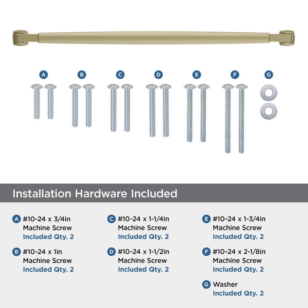 Amerock 19'' Golden Champagne Zinc Appliance Pull with Mounting Hardware