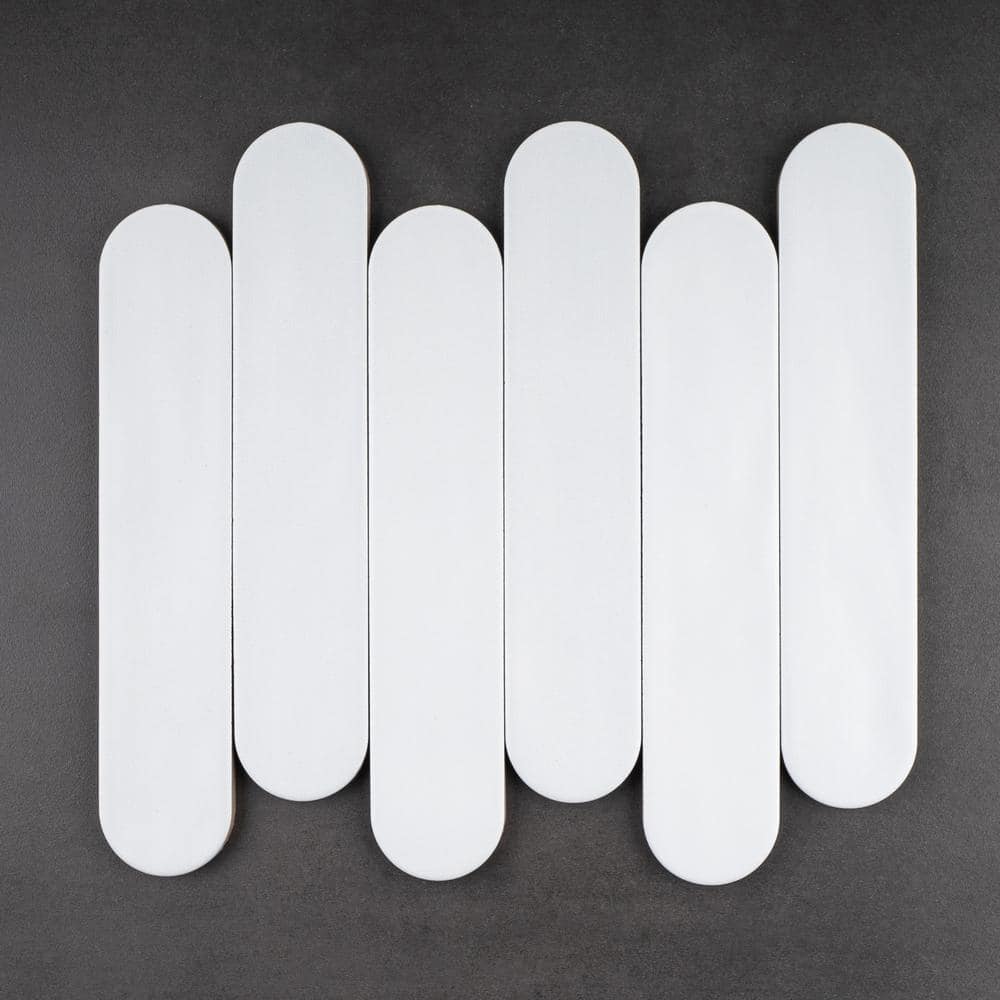 Blanco White Matte Ceramic Subway Wall Tile 2x9