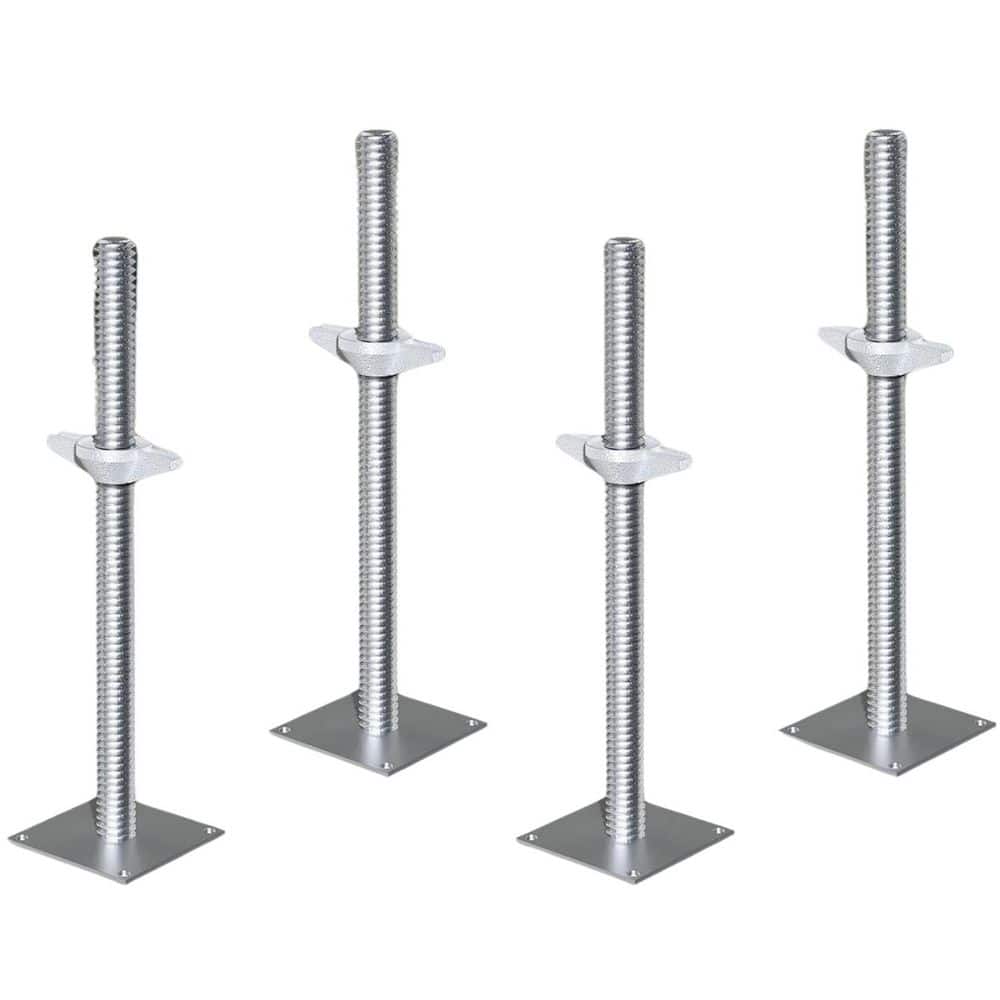 4 Pack Adjustable Leveling Jack 18 Inch Solid Steel Screw Jacks with Base Plate for Baker Style Scaffolding price history on PriceWatchPro