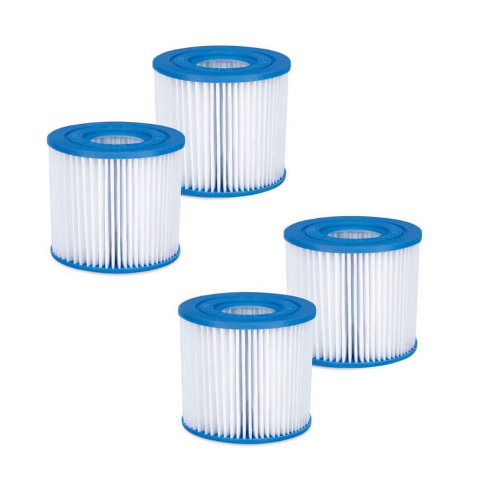 Summer Waves 8.75 in. Replacement Type D Pool and Spa Filter Cartridge (4-Pack) -  232527