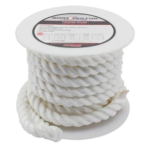 BoatTector Twisted Nylon Dock Line - 3/4 in. x 40 ft., White