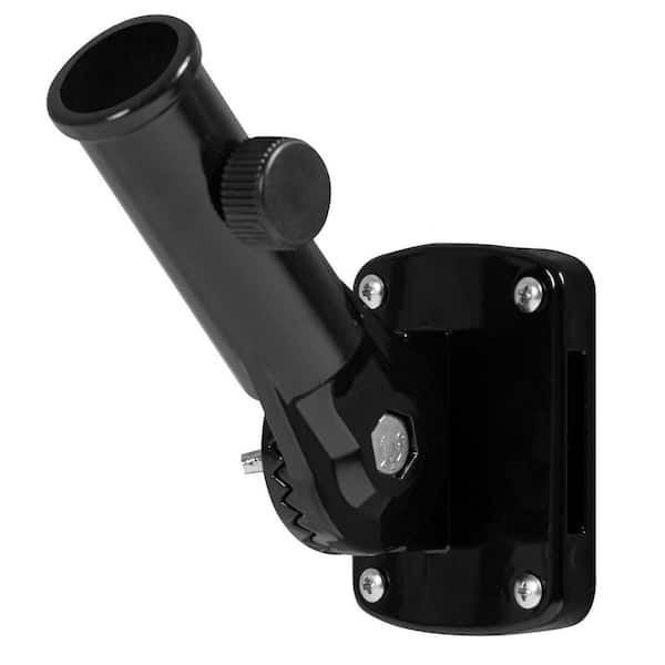 Adjustable 1 in. Heavy Duty Aluminum Flag Pole Holder Bracket Rust Free Multi Position Mounting Black