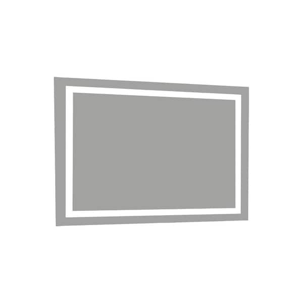 Unbranded 32 in. W x 24 in. H Rectangular Frameless Anti-Fog Dimmable LED Wall Mount Bathroom Vanity Mirror