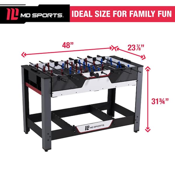 MD Sports 12-In-1 Multi Game Room Table, 48-Inch