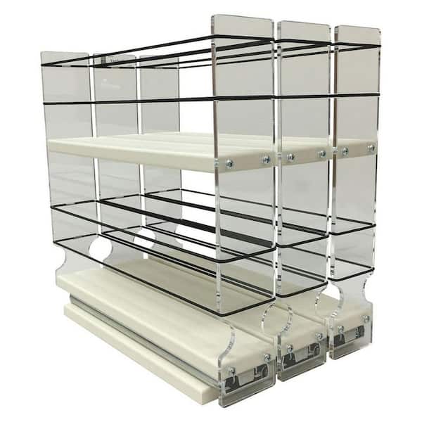 Vertical Spice 6-Shelf Cream Cabinet Mount Spice Rack
