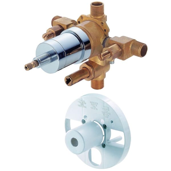 Danze Single-Handle Pressure Balance Mixing Valve with Screwdriver Stops and Diverter in Rough Brass