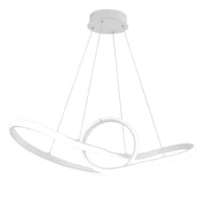 Vornado 25 in. 450-Watt Equivalent Integrated LED White Pendant with Composite Shade