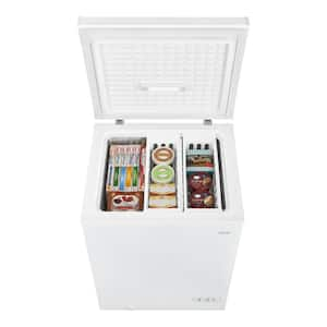 5.0 cu. ft. Manual Defrost Chest Freezer with LED Light in White Garage Ready