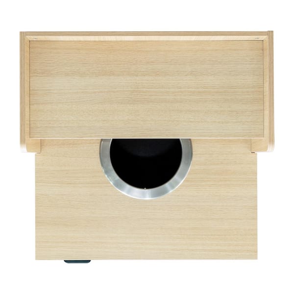 Carnegy Avenue Commercial 32 gal. Oak Indoor Trash Receptacle