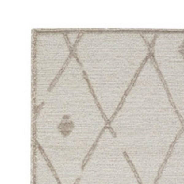 Hima 5 x 7 Beige and Brown Geometric Area Rug