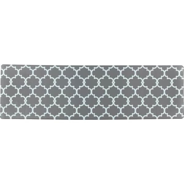 Cloud Comfort Taupe 17 in. x 28 in. Medallion Embossed Anti-Fatigue Mat