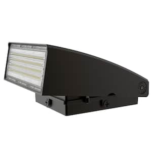 900-Watt Equivalent Integrated LED Black Adjustable Head Outdoor Wall Pack Light, 12000 Lumens, 5000K