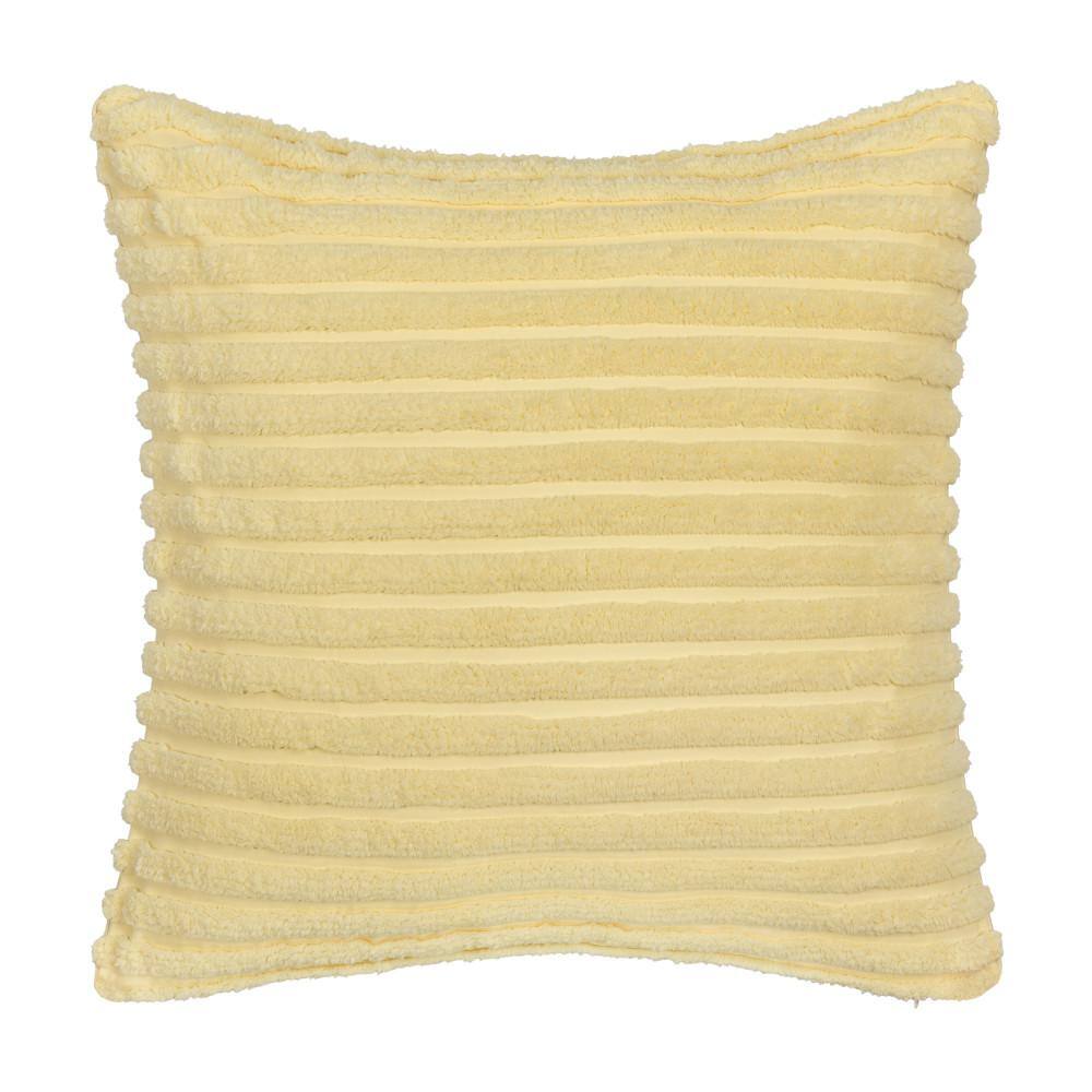 Darcy Yellow Solid Polyester Euro Sham 26 in. L x 26 in. W