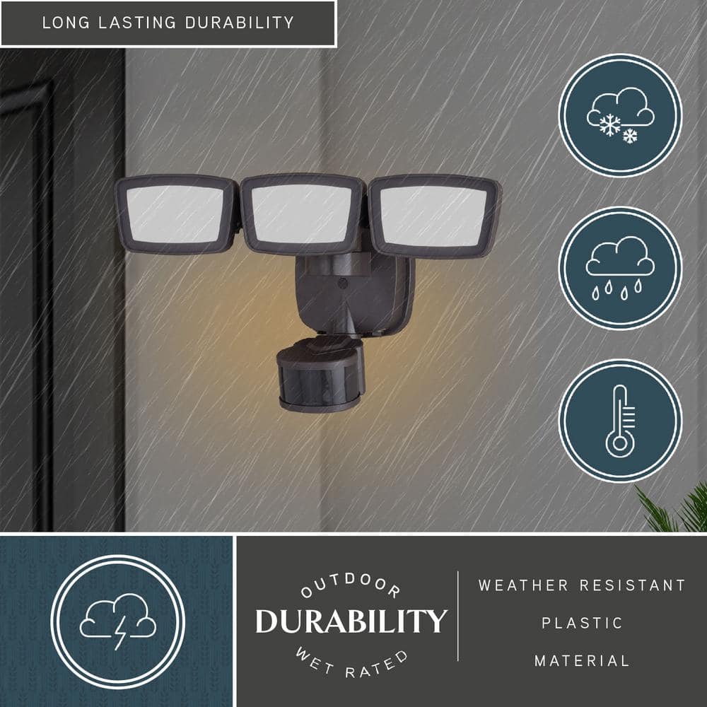 Bronze LED Outdoor Motion Sensor Security Flood Light