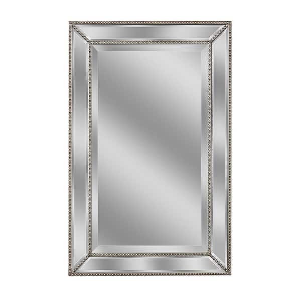 Deco Mirror 24 In W X 36 H Framed, Silver Framed Bathroom Vanity Mirror