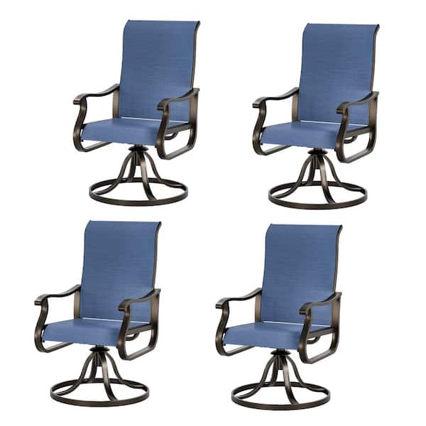 4 Navy Blue Outdoor Dining Armchair