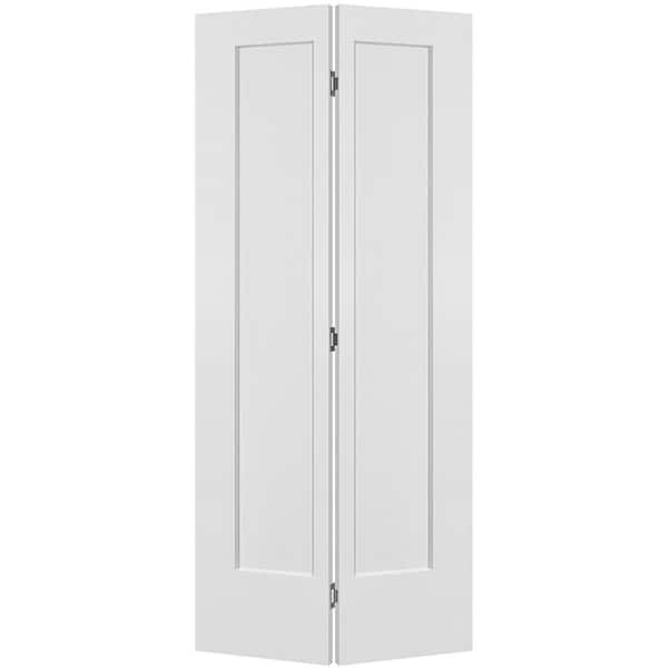 36 in. x 80 in. 1-Panel Lincoln Park Hollow Core Primed Molded Composite Bi-fold Door