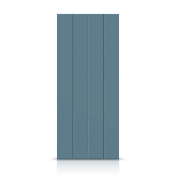 CALHOME 24 in. x 80 in. Hollow Core Dignity Blue Stained Composite MDF Interior Door Slab