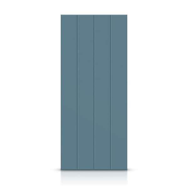 CALHOME 30 in. x 96 in. Hollow Core Dignity Blue Painted Composite MDF Interior Door Slab