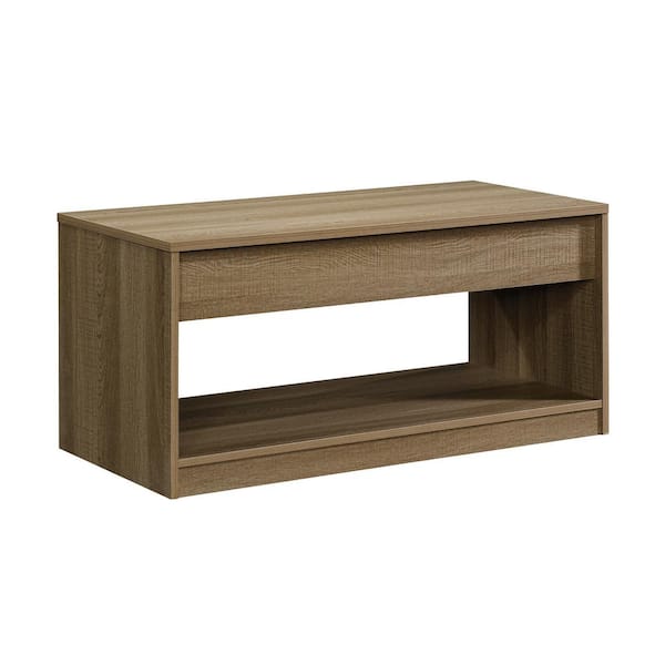 SAUDER Beginnings 43 in. Summer Oak Large Rectangle Composite Coffee Table with Lift Top