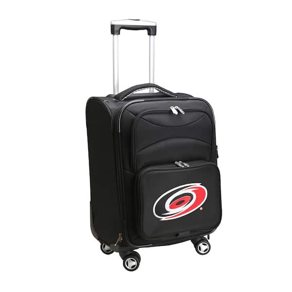 Denco NHL Carolina Hurricanes 21 in. Black Carry-On Spinner Softside Suitcase