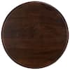 SAFAVIEH Lobone 16 in. Dark Brown Wood Round End Table ACC3265A